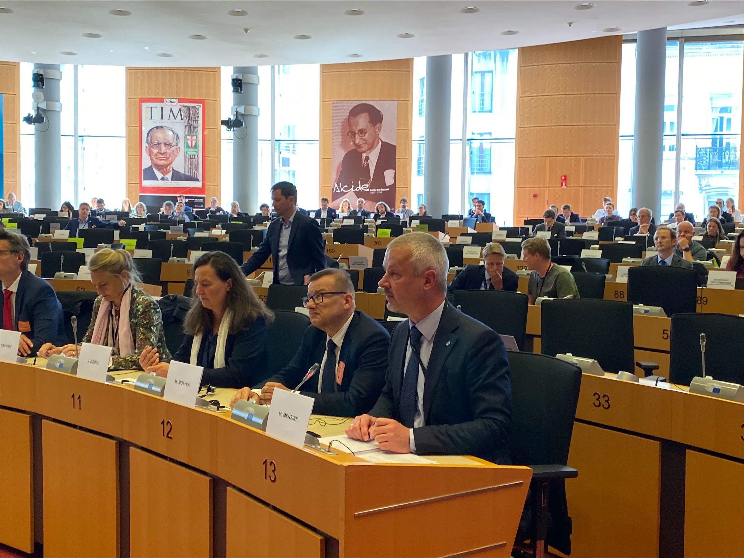 Marco Mensink speaking at NZIA hearing in the European Parliament